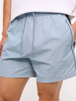 Abercrombie & Fitch Relaxed Nylon Stripe Shorts