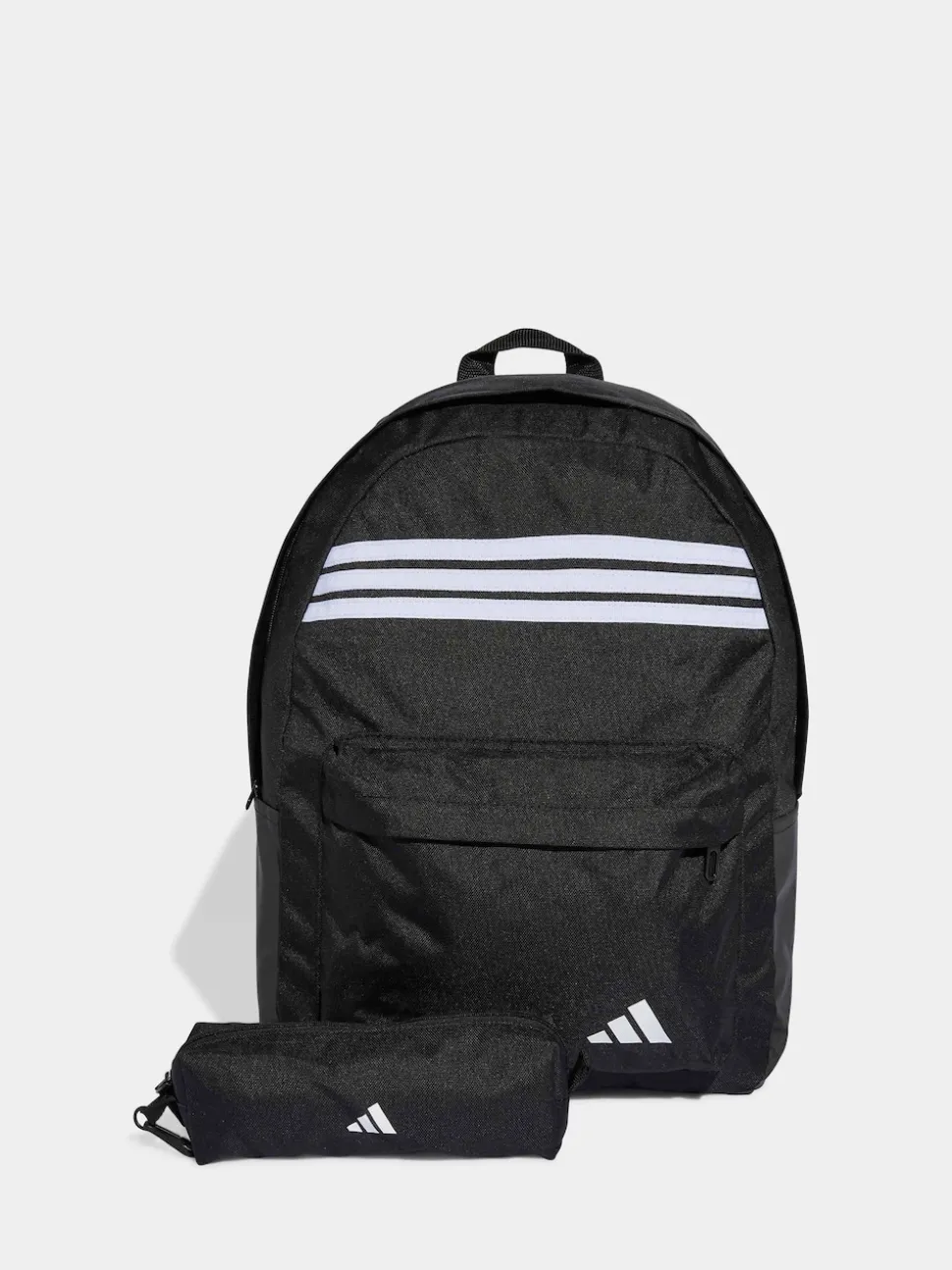 adidas Black 3 Stripe Pencil case & Backpack