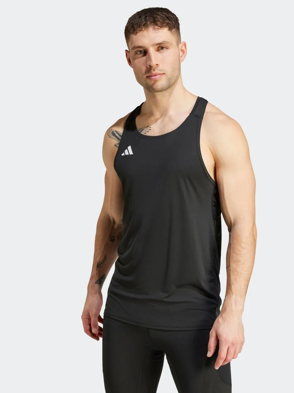 adidas Black Adizero Essentials Running Tank Top