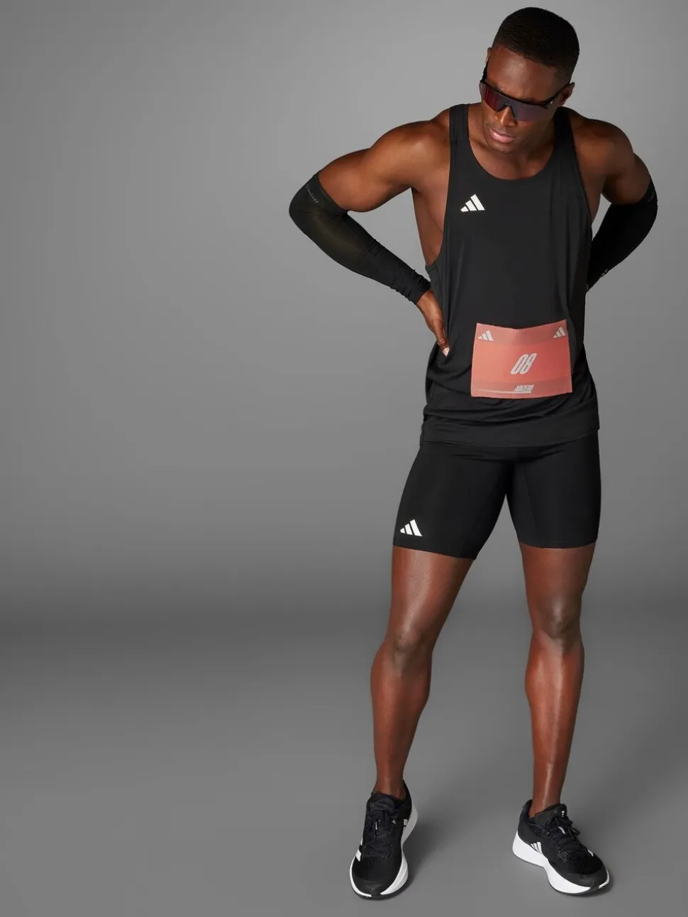 adidas Black Adizero Essentials Running Tank Top