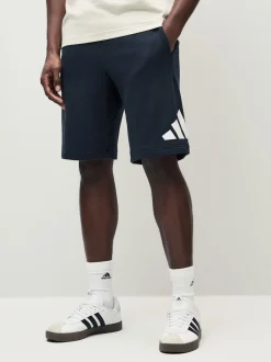 adidas Black Essentials Big Logo French Terry Shorts