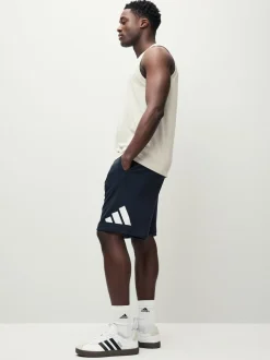 adidas Black Essentials Big Logo French Terry Shorts