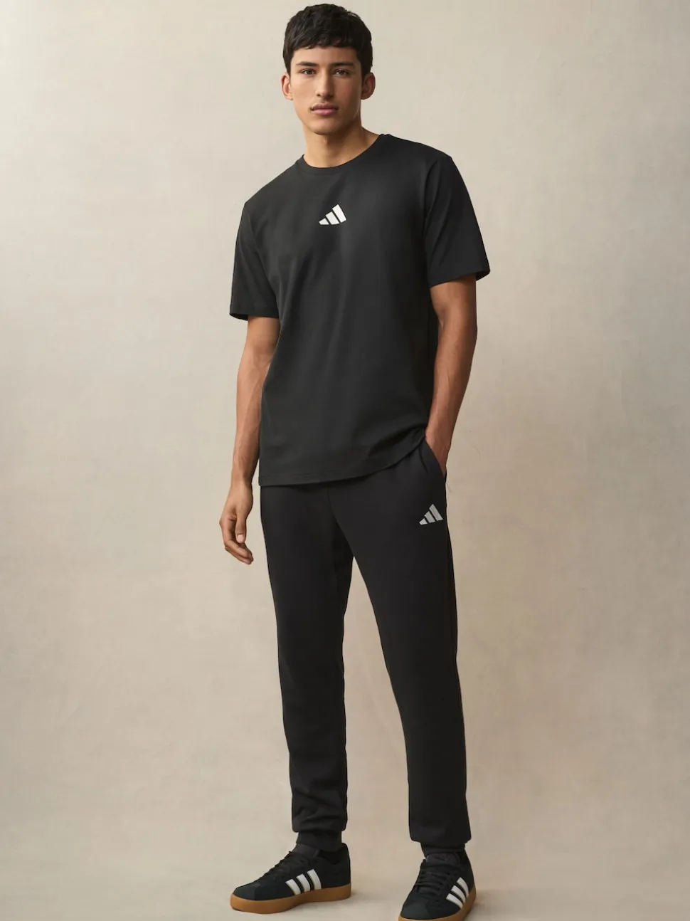 adidas Black Essentials Feel Cosy French Terry Joggers