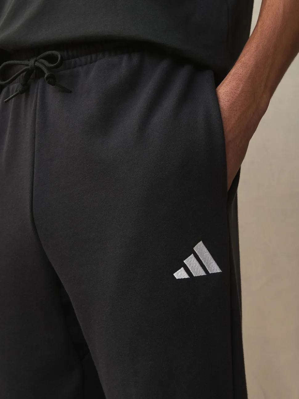 adidas Black Essentials Feel Cosy French Terry Joggers