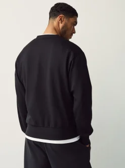 adidas Black Essentials Feelcozy Fleece Sweatshirt