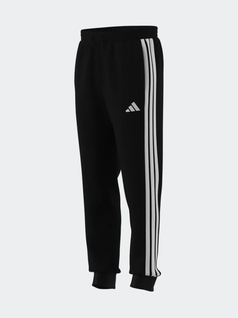 adidas Black Essentials 3-Stripes Fleece Joggers