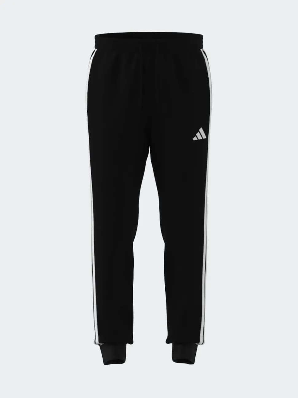 adidas Black Essentials 3-Stripes Fleece Joggers