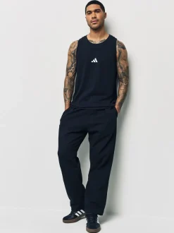 adidas Black Essentials Small Logo 100% Cotton Tank Top