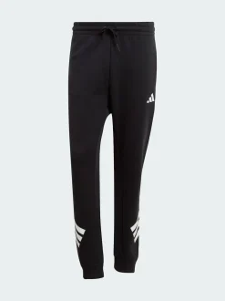 adidas Black Future Icons 3 Stripes Tracksuit Bottoms