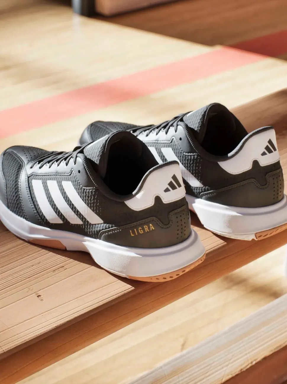 adidas Black Ligra 8 Indoor Shoes