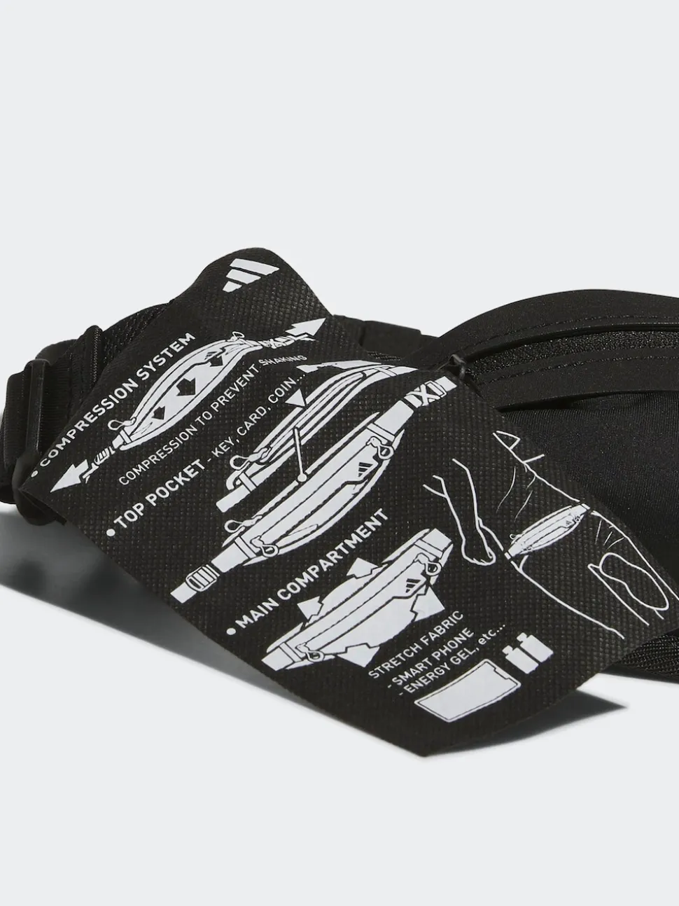 adidas Black Run Waist Bag