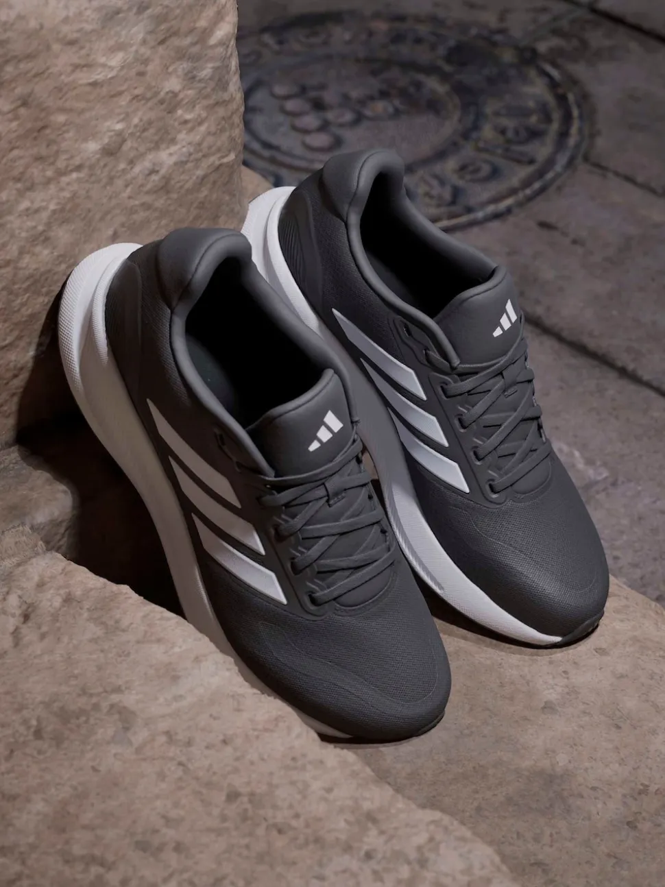adidas Black Runfalcon 5 Wide Running Shoes