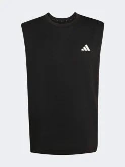 adidas Black Short Sleeve Training Vest