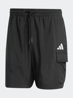 adidas Black Small Essentials Logo Cargo Chelsea Shorts