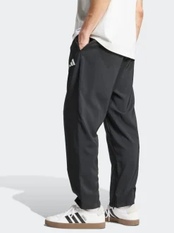adidas Black Small Essentials Logo Open-Hem Stanford Tracksuit Bottoms
