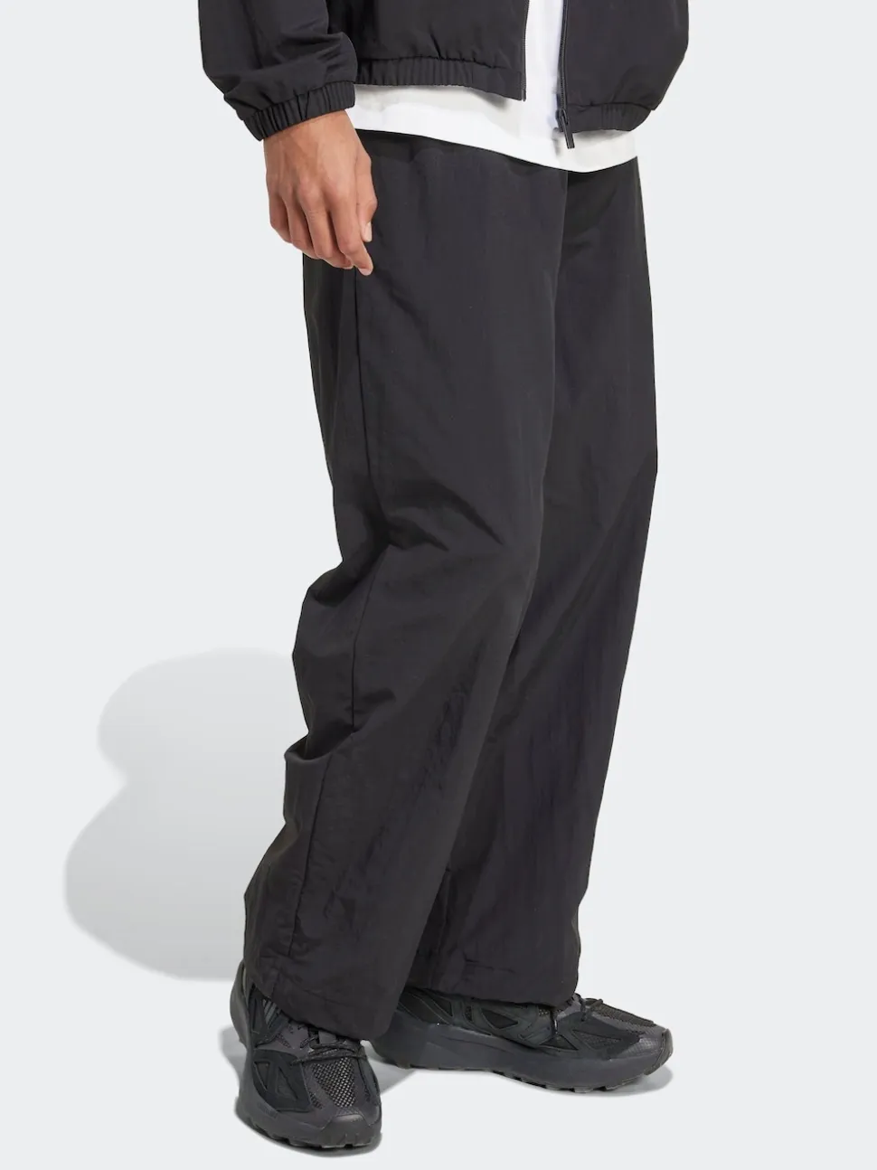 adidas Black Small Essential Logo Woven Open Hem Joggers
