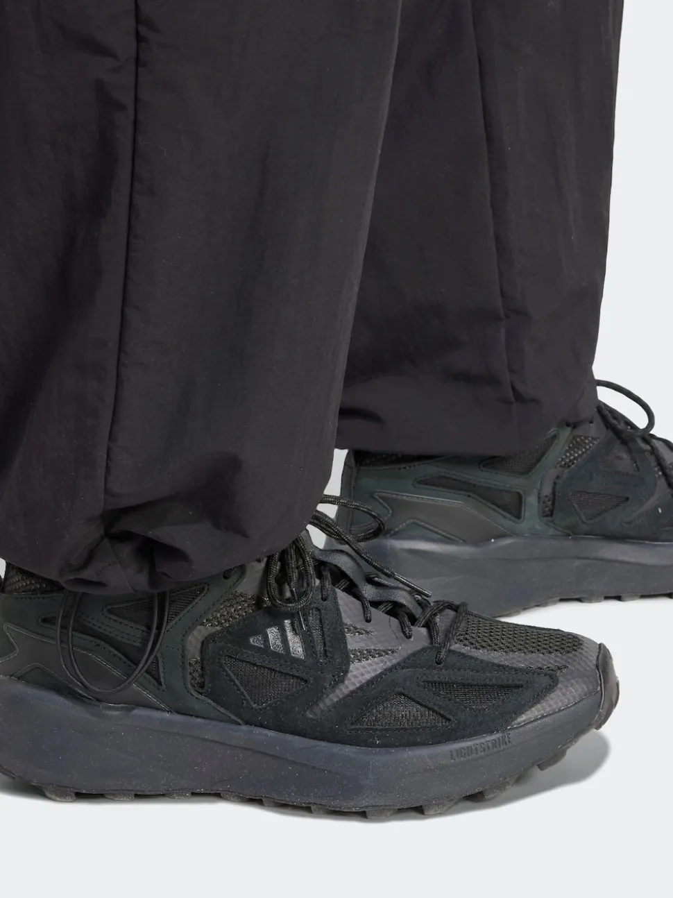 adidas Black Small Essential Logo Woven Open Hem Joggers