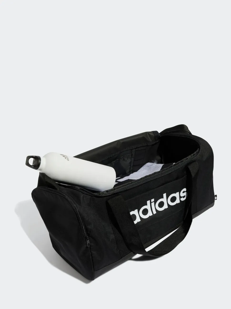 adidas Black Small Linear Duffel Bag