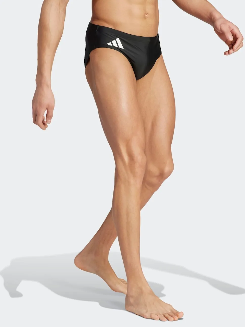 adidas Black Solid Swim Trunks