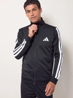 adidas Black Sportswear Basic 3-Stripes Tricot Tracksuit