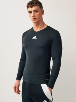 adidas Black Teamwear Base Layer Long Sleeve Top