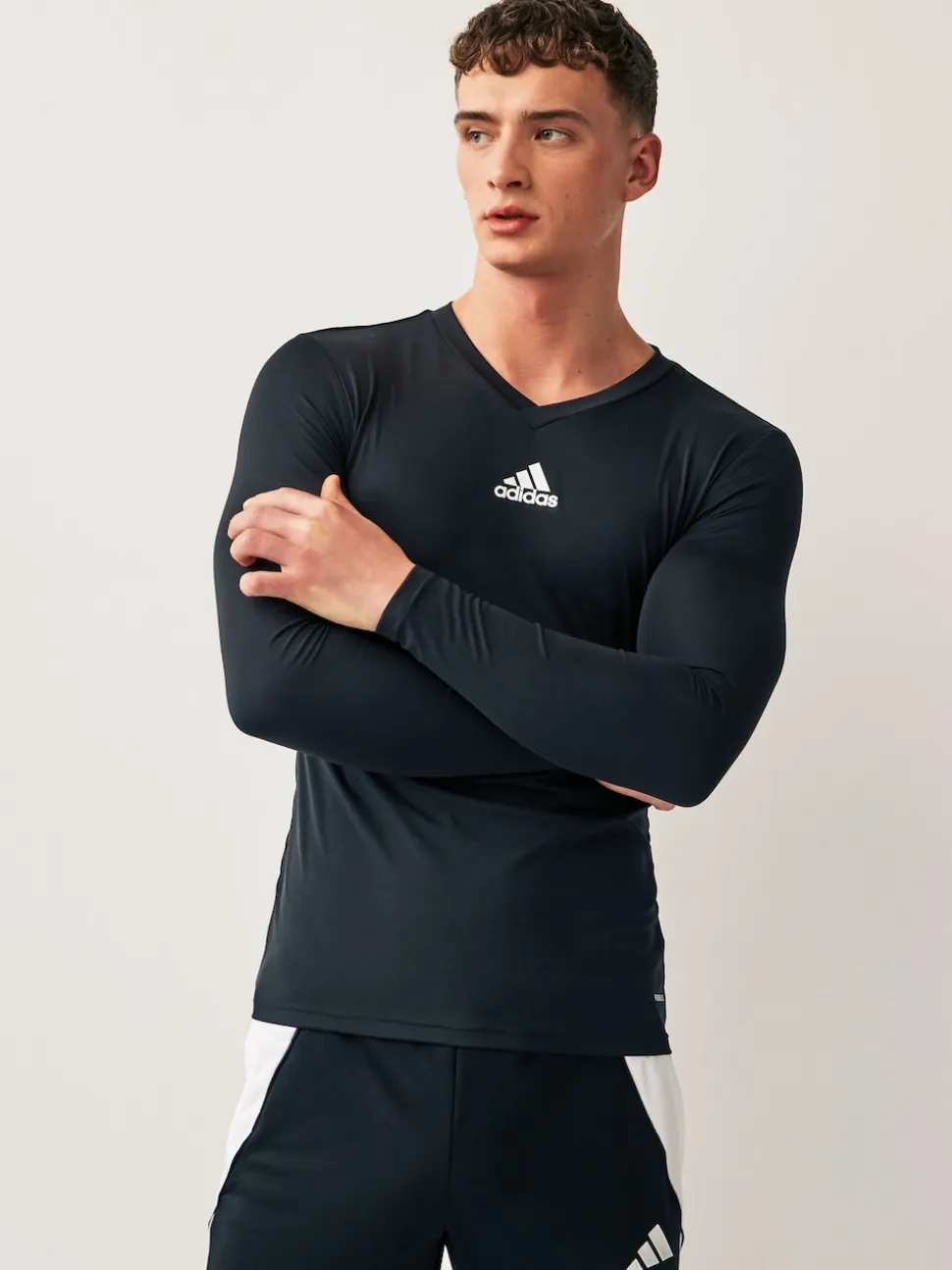 adidas Black Teamwear Base Layer Long Sleeve Top