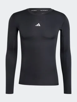 adidas Black TECHFIT Compression Training Long Sleeve Top