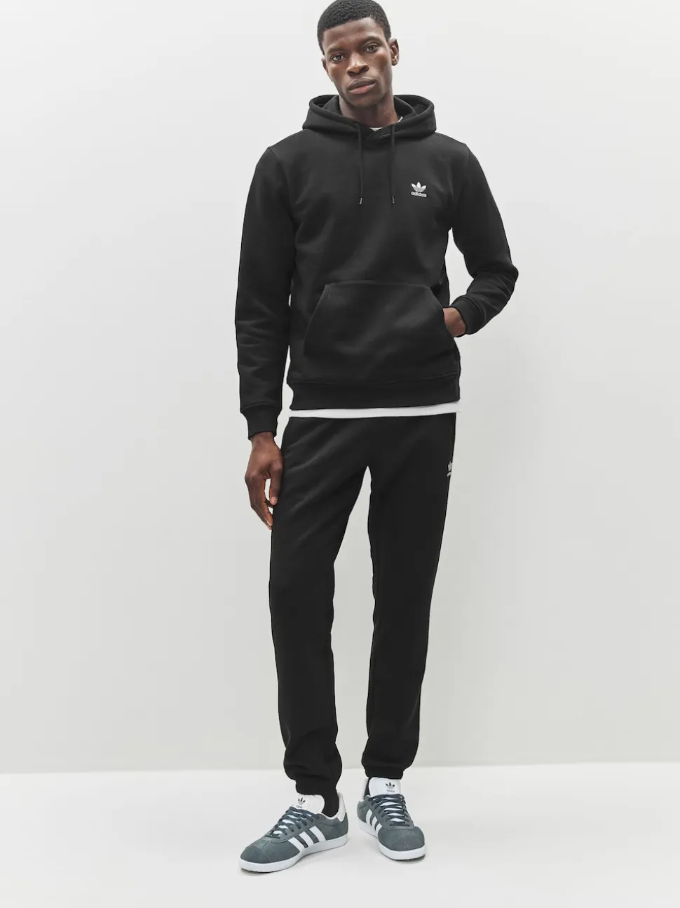 adidas Black Trefoil Essentials Hoodie