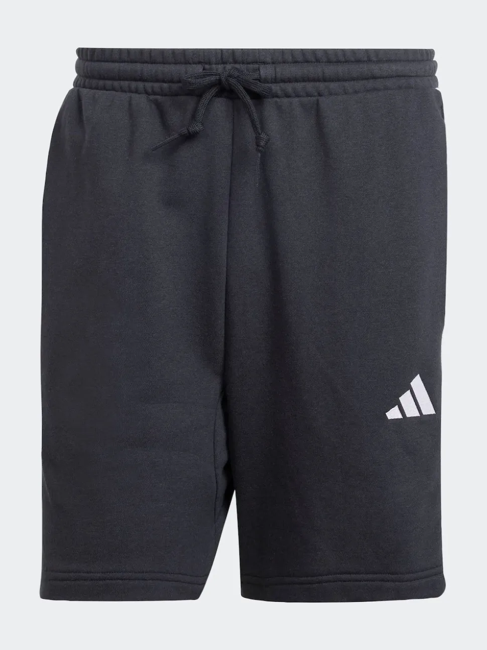 adidas Black White Essential 3-Stripes French Terry Shorts