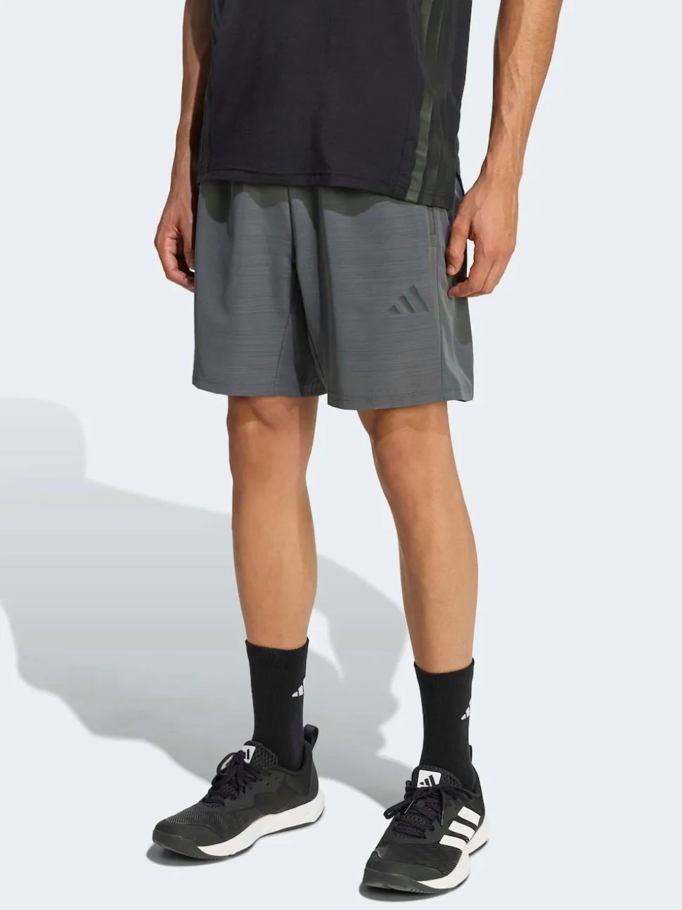 adidas Black Workout Essentials Base Melange Woven Shorts