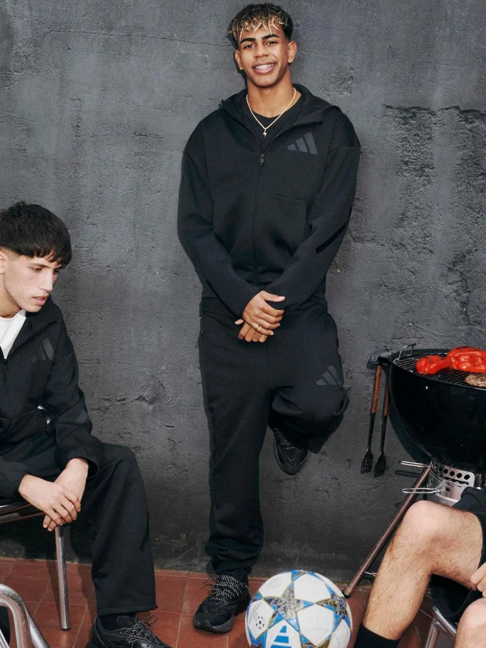 adidas Black Z.N.E. Open-Hem Joggers