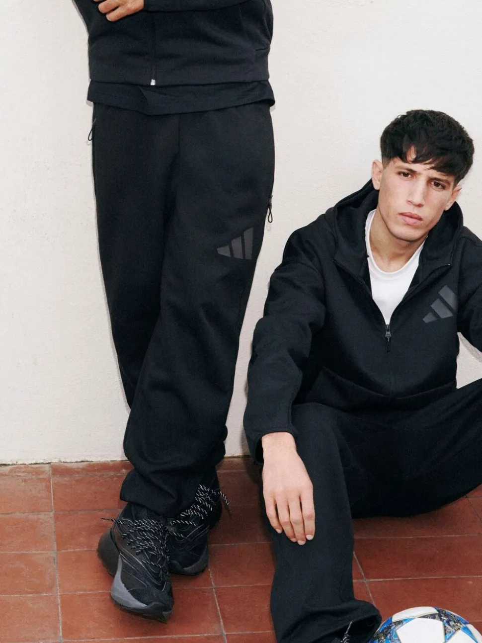 adidas Black Z.N.E. Open-Hem Joggers