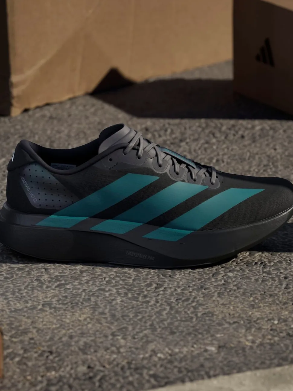 adidas Black/Green Adizero EVO SL Trainers