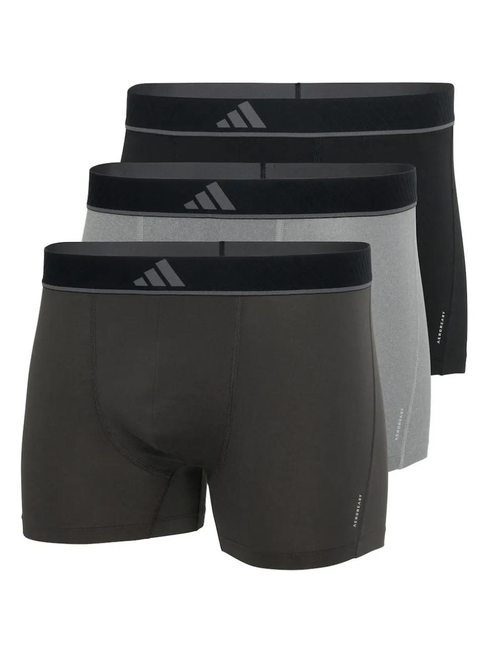 adidas Black/Grey Active Mirco Flex Co Trunks 3 pack
