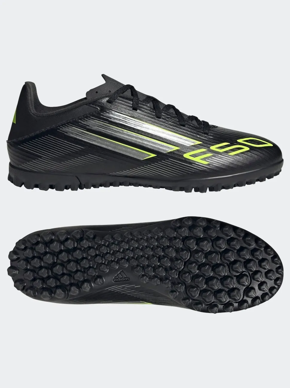 adidas Black/Grey Adult F50 Club Turf Boots