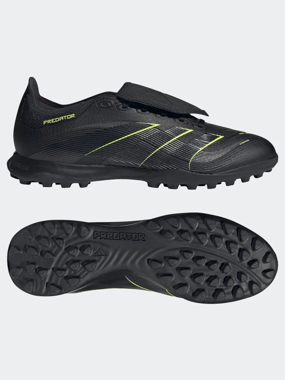 adidas Black/Grey Adult Predator League Fold-Over Tongue Turf Boots