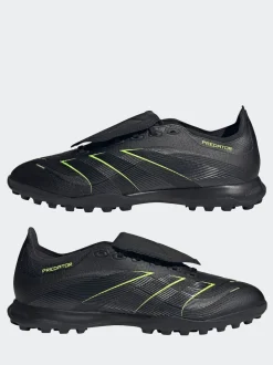 adidas Black/Grey Adult Predator League Fold-Over Tongue Turf Boots