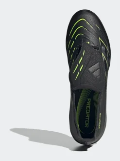 adidas Black/Grey Adult Predator League Fold-Over Tongue Turf Boots