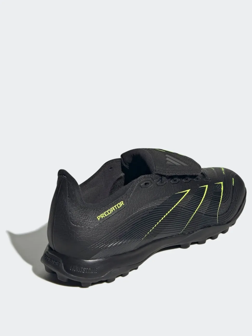adidas Black/Grey Adult Predator League Fold-Over Tongue Turf Boots