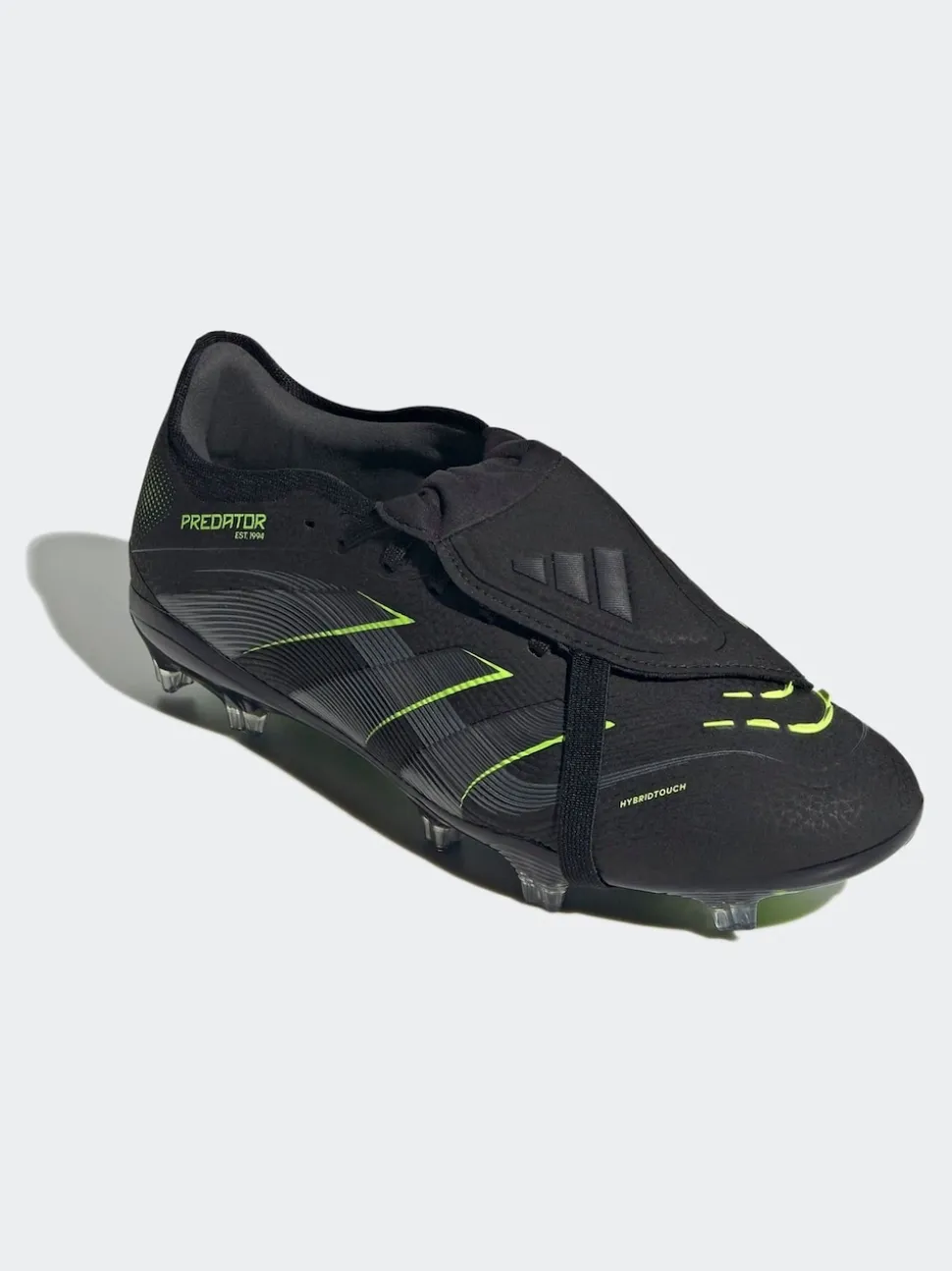 adidas Black/Grey Adult Predator Pro Fold-Over Tongue Firm Ground Boots