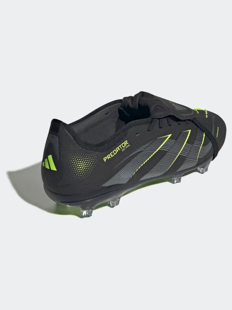adidas Black/Grey Adult Predator Pro Fold-Over Tongue Firm Ground Boots