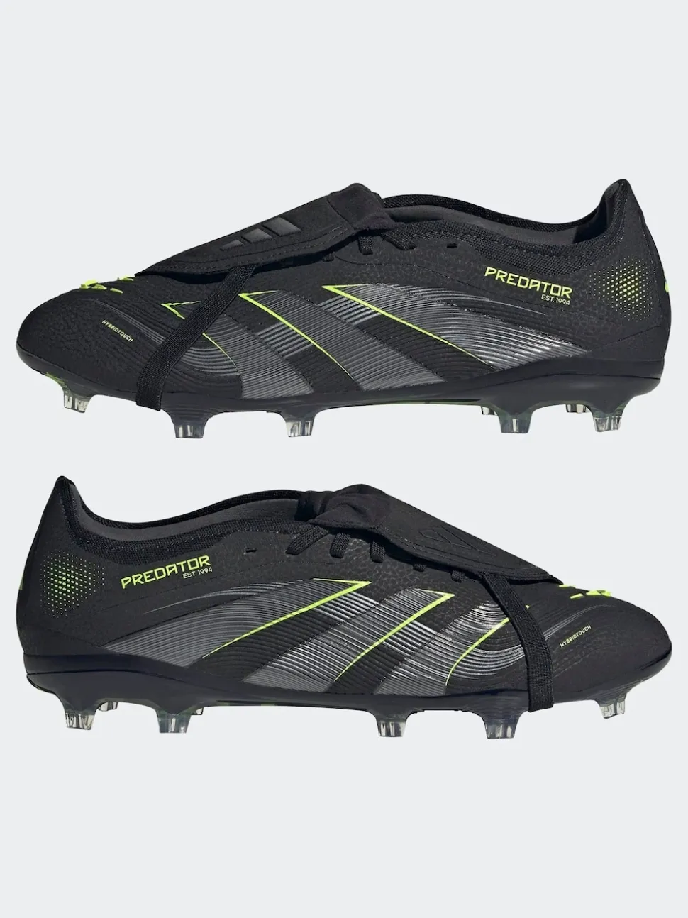 adidas Black/Grey Adult Predator Pro Fold-Over Tongue Firm Ground Boots
