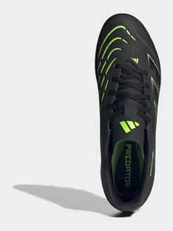 adidas Black/Grey Adult Predator Club Firm Ground Boots