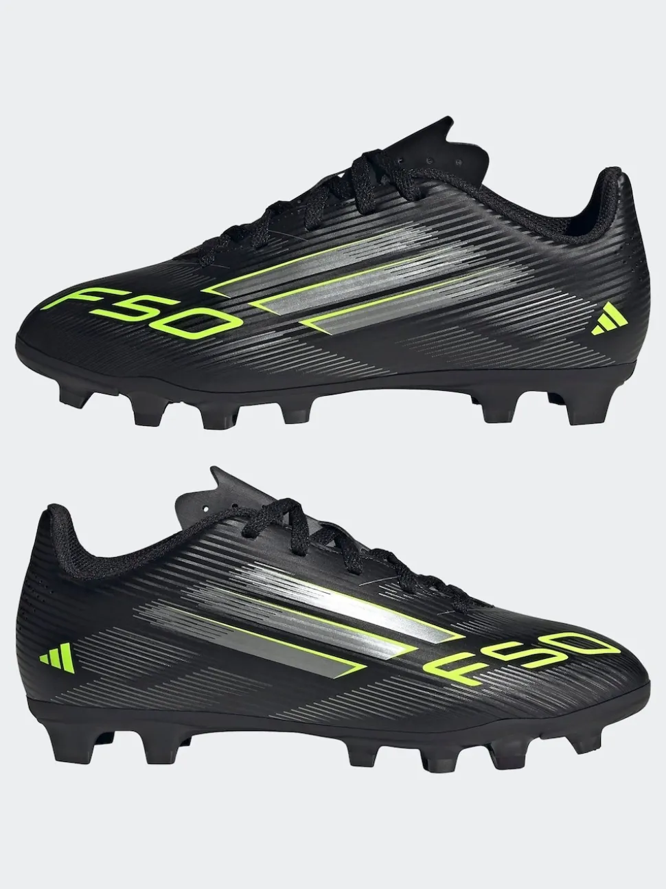 adidas Black/Grey Kids F50 Club Firm/Multi-Ground Boots