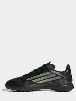 adidas Black/Grey Kids F50 League Turf Boots