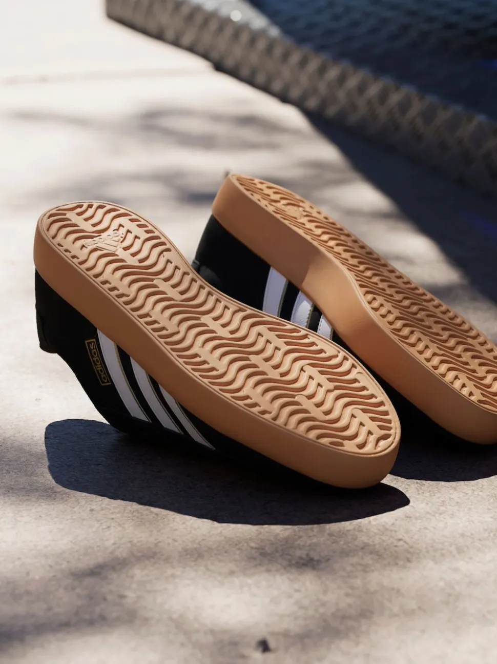 adidas Black/Gum VL Court Trainers