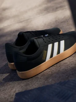 adidas Black/Gum VL Court Trainers