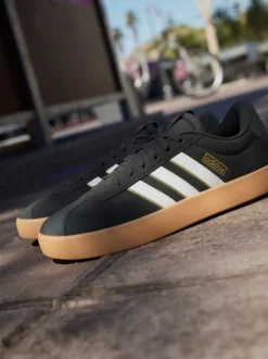 adidas Black/Gum VL Court Trainers