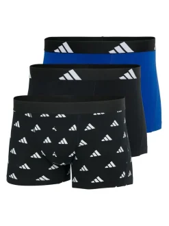 adidas Black/Navy Active Flex Cotton Trunks 3 pack