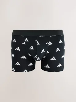 adidas Black/Navy Active Flex Cotton Trunks 3 pack
